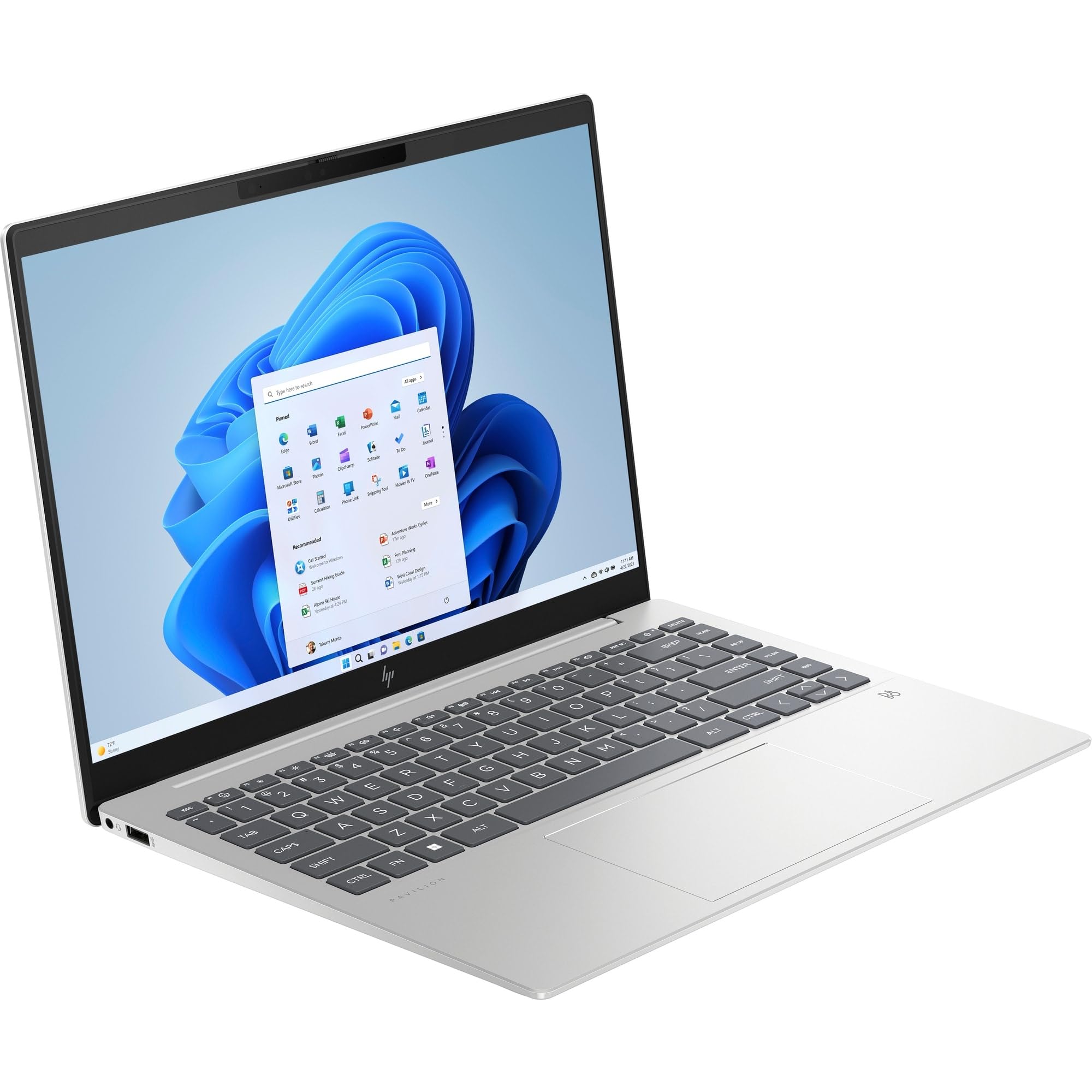 HP Pavilion Plus 14-ey0001sl, AMD Ryzen 5 7540U, 16GB RAM LPDDR5x, SSD 512 GB, AMD Radeon 740M, 2K IPS 300 Nits, Antiriflesso, Wi-Fi 6, Webcam 5MP IR TNR, AMD FreeSync, Windows 11, Silver, Argento