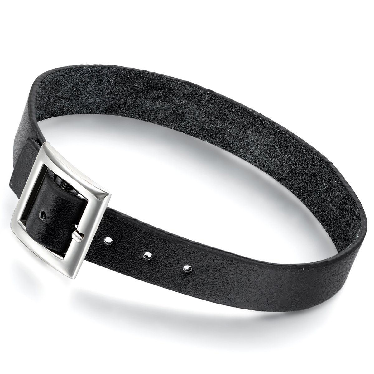 Cupimatch Damen Leder Choker Kette Schwarz Halskette Silber, Punk Rock Spinne Nieten Anhänger Kette einstellbar Kragen Halsband Halloween Schmuck für Frauen