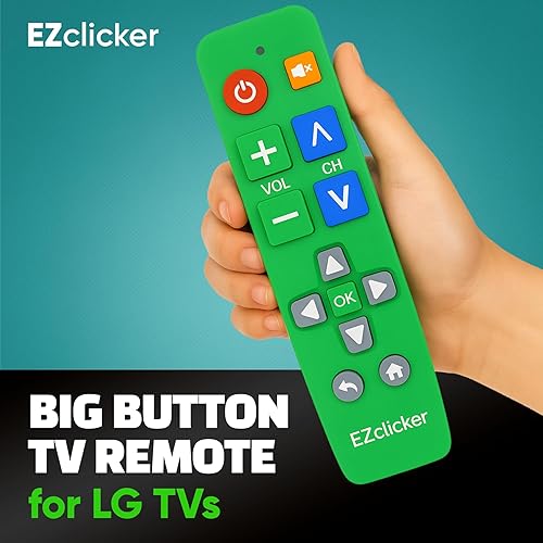 Miniatura 2 de LG TV Remote  Control remoto de TV con botón grande solo para todos los televisores LG (verde) simplificado y fácil de usar (2 pilas AAA no