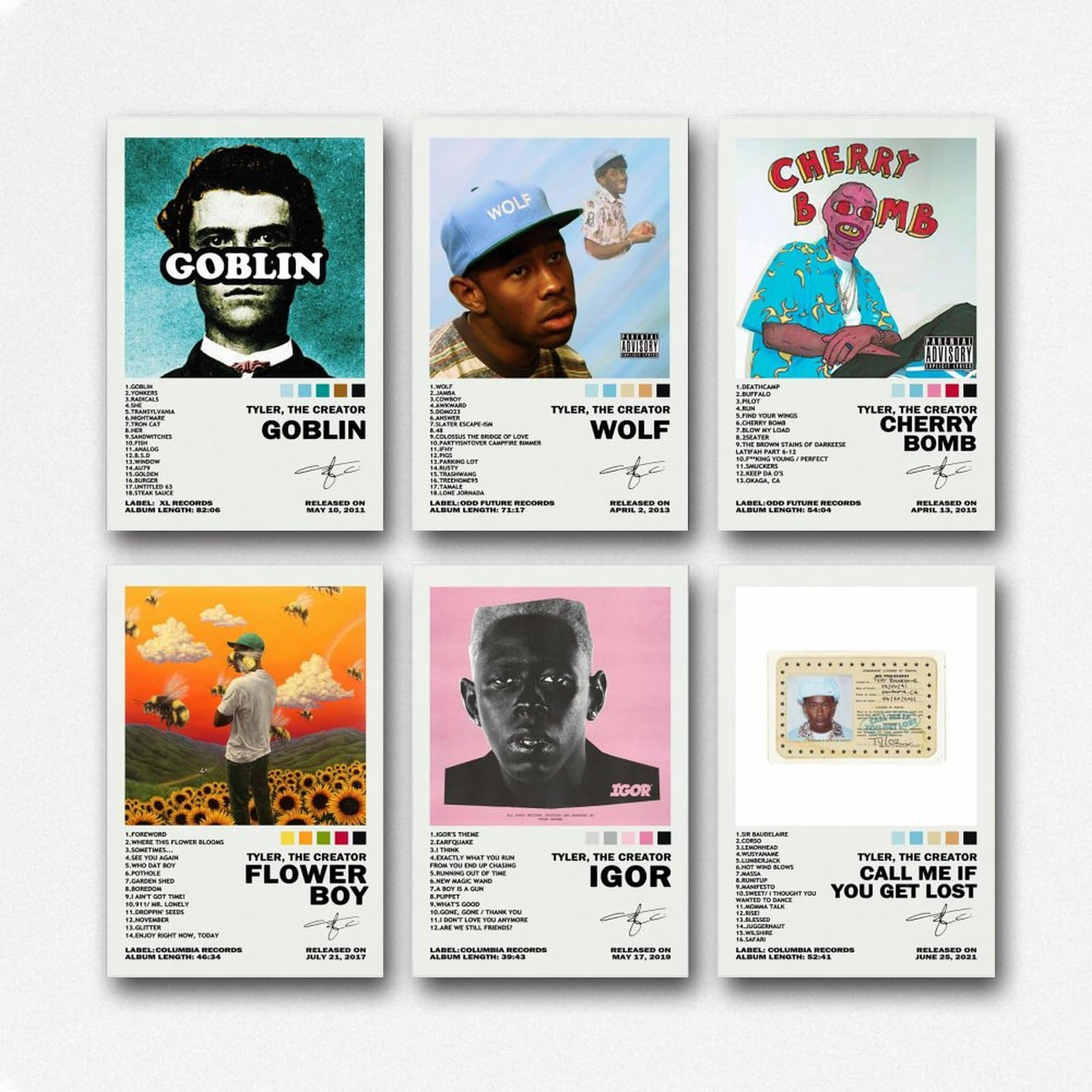 Tyler The Creator Pigs Music Album Cover Tyler, The Creator Signed