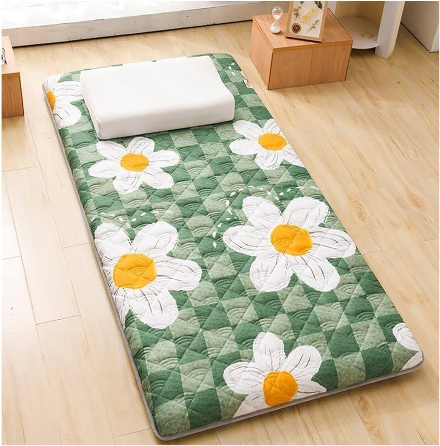 Foldable Japanese Floor Mattress Tatami Floor Mat 100% Cotton Breathable Futons Futon Mattress, Roll Up Floor Lounger Bed Couches (Color : D, Size : 120x200cm(47 * 79in))