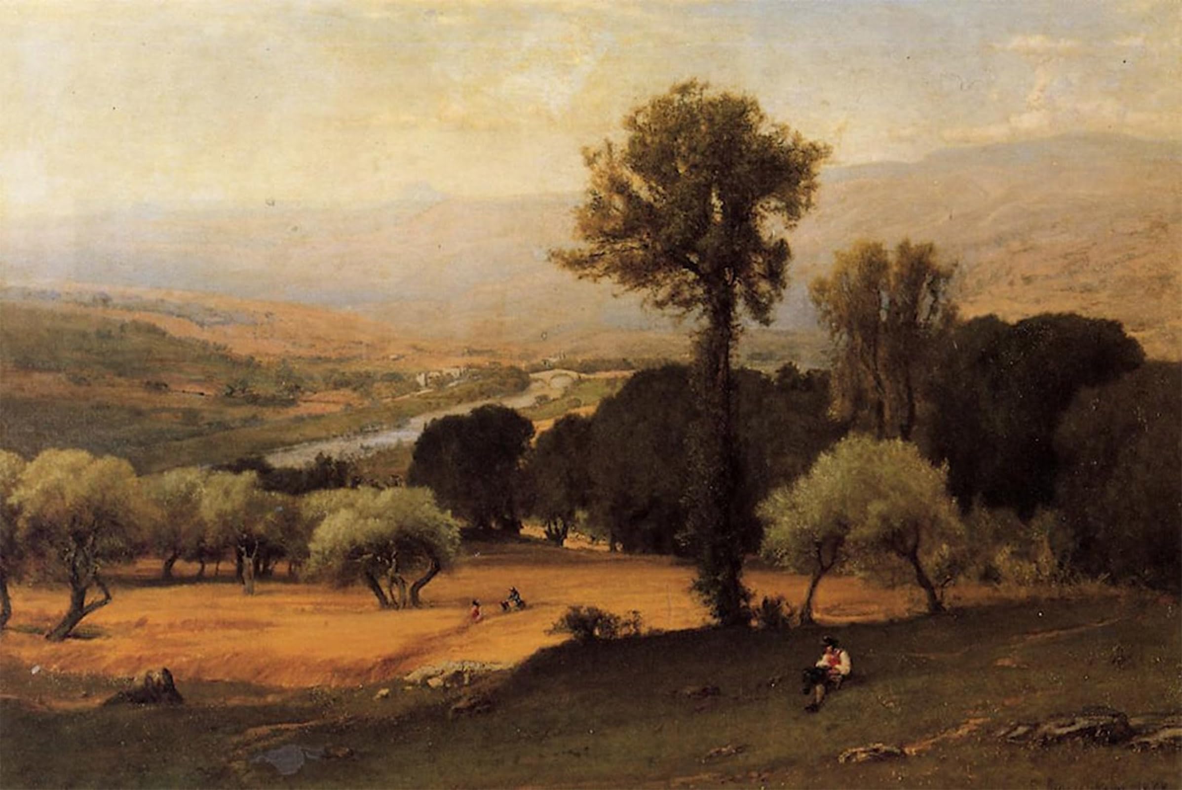 POSTERIIk Vintage Art Print Images Pictures Print the Perugian Valley by George Inness Modern Colour Posters for Office Home Decor 60x90cm