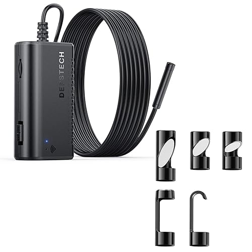 DEPSTECH Endoscopio inalámbrico IP67 impermeable WiFi de inspección de boroscopio de 20 megapíxeles HD Snake Camera para Android e iOS Smartphone