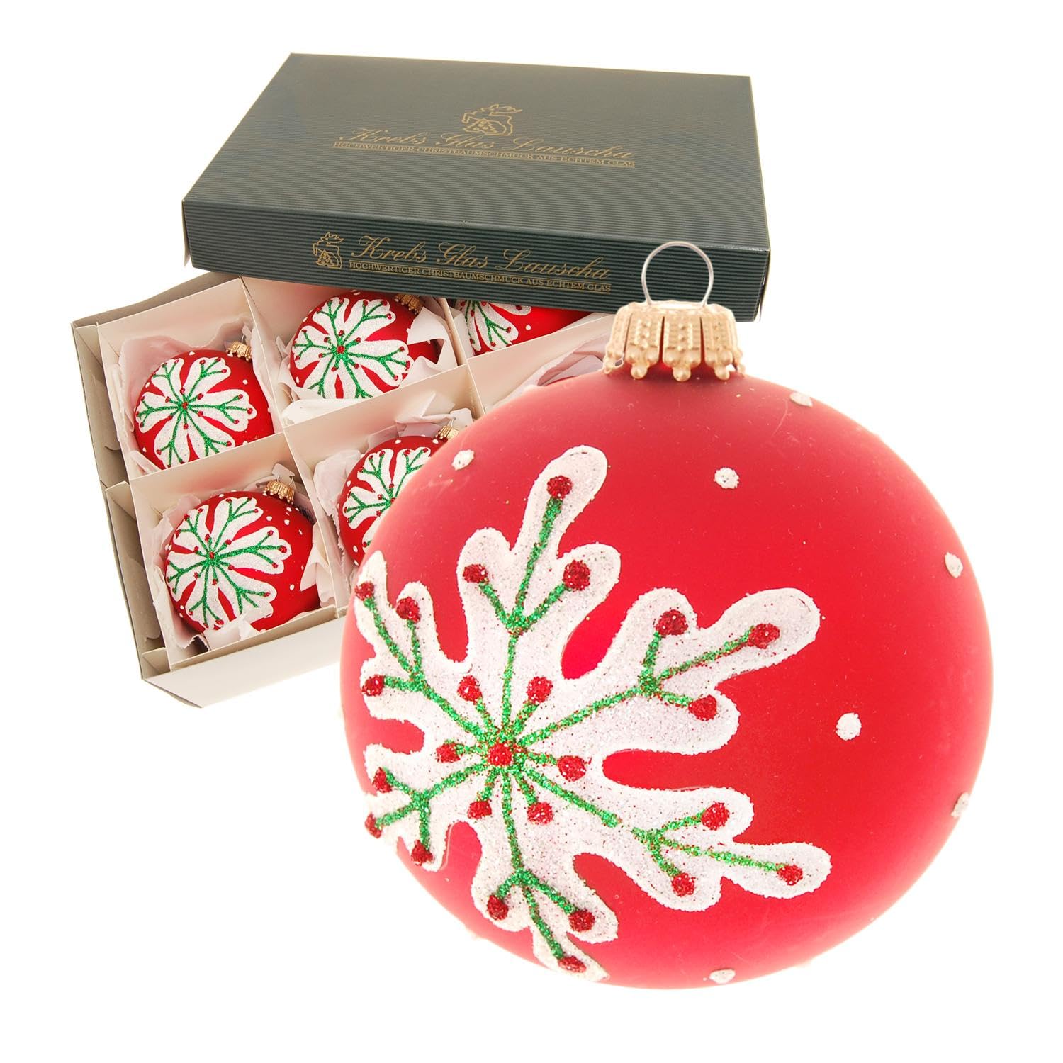 Boules de Noël rouge en verre souvenir d'enfance et magie des fêtes en famille