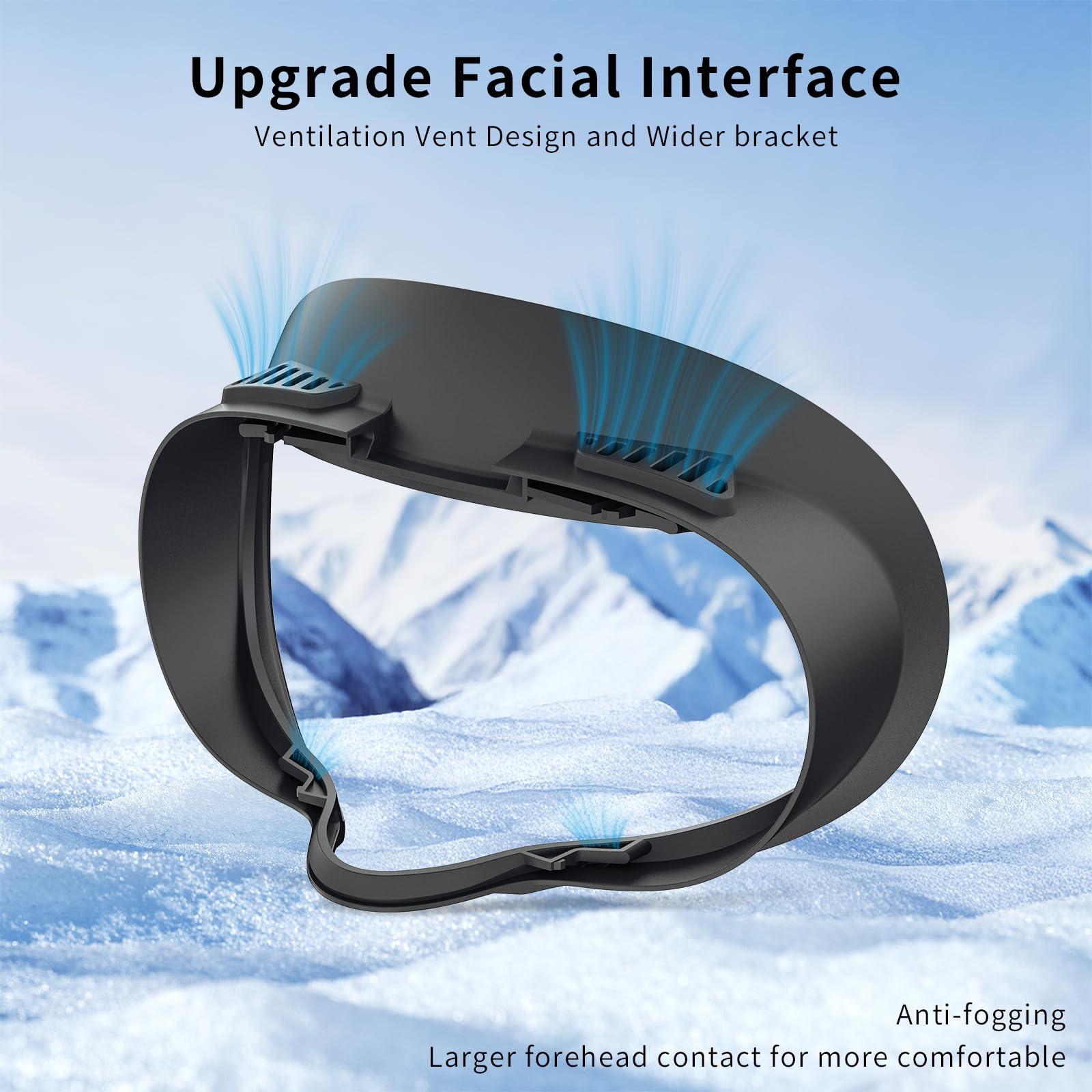 3 Stück Gesichtsauflage-Pads für Oculus Quest 3s – Verbreiterte Gesichts-Schnittstelle, Kühle Eissilk-Gesichtsauflage, PU-Leder-Gesichtskissen, VR-Zubehör-Set für Meta Quest 3s