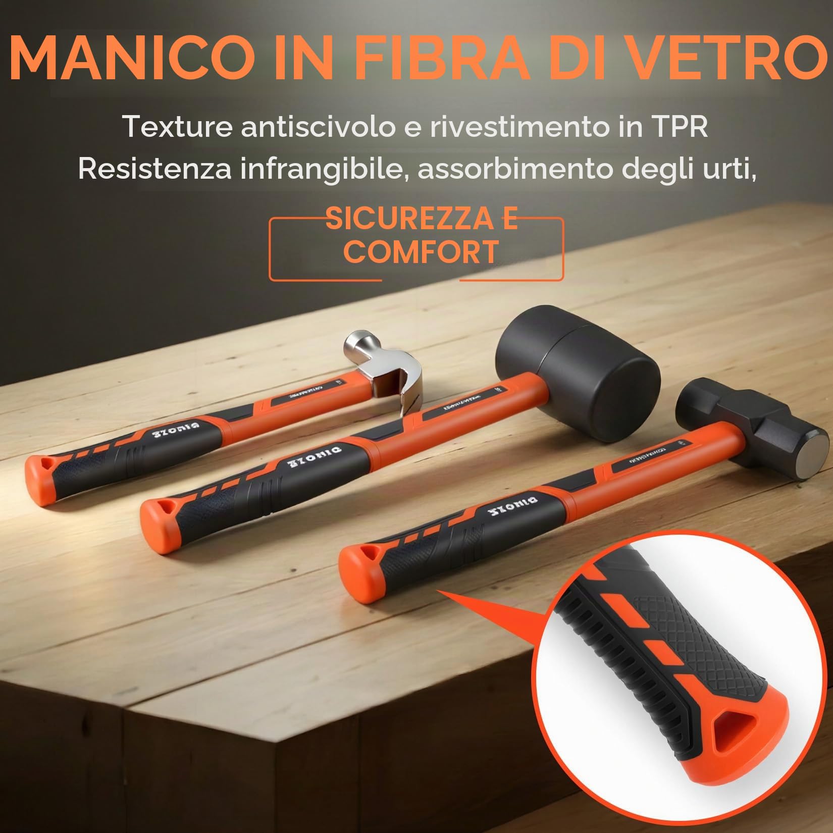 PINOZE Set di 6 martelli