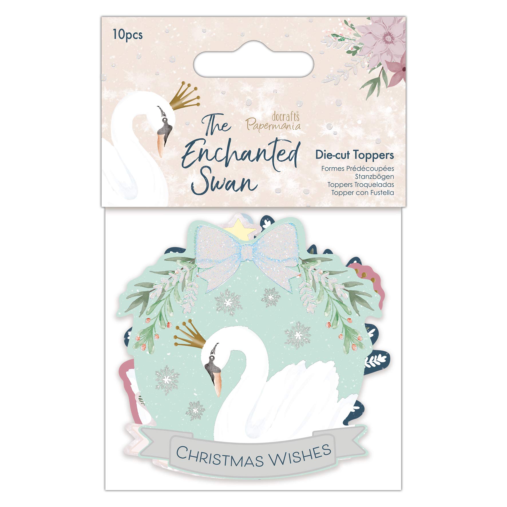 Papermania Multi-Colour Die-Cut Toppers (10Pcs) - The Enchanted Swan