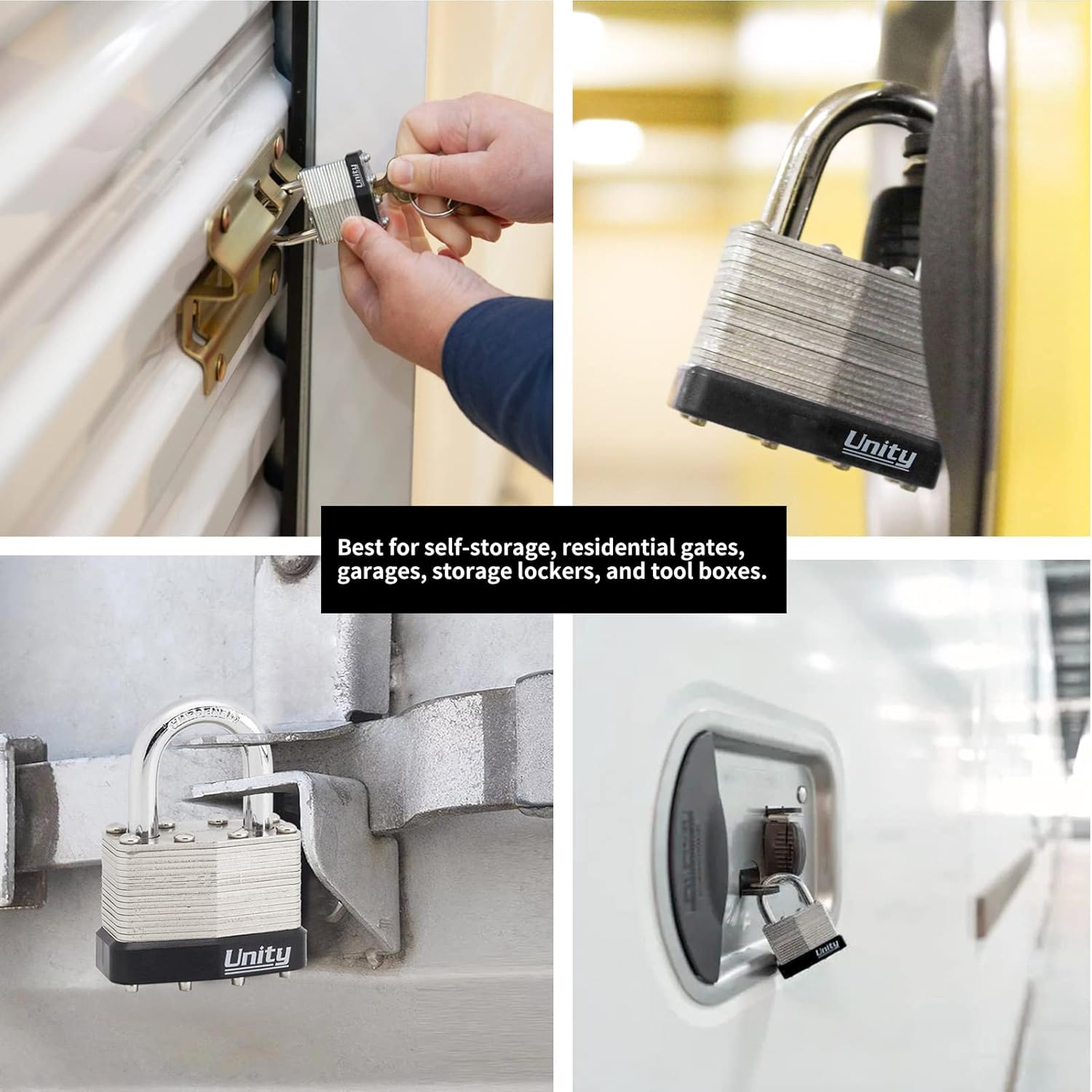 unity Keyed Differ Laminated Steel Padlock 1-3/4"(45mm) High Security, High Precision Padlock (10)
