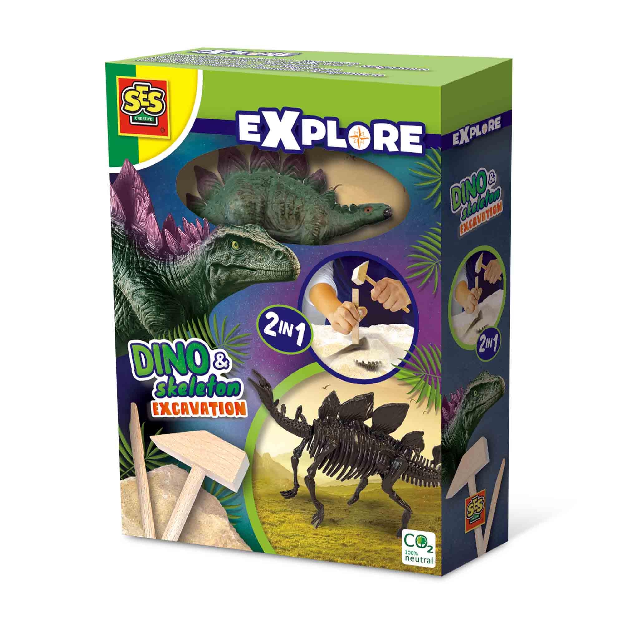 SES Creative Dino and skeleton excavation 2 in 1 - Stegosaurus