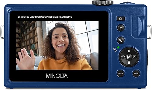 Miniatura 3 de Minolta 48MP Autofocus Digital Camera with Selfie Mirror – 4K Ultra HD Video, 16x Digital Zoom, 3.0” LCD, Face Detection, Smile Capture, Scene
