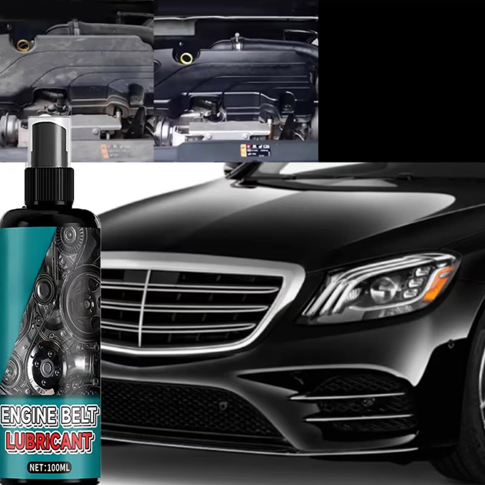 Spray para Correas Automotriz - Lubricante Secado Rápido Anti-Ruido | Spray de 100ml para Tratamiento de Correas de Coche | para de Distribución, Compresor A/C, Alternador, Camión — view 3