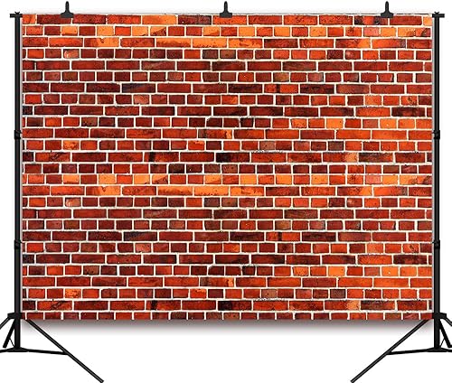 Miniatura 6 de CapiSco Fondo de pared de ladrillo rojo para decoración de fiestas temáticas de amigos, fondo de fotografía de ladrillo para baby shower, fiesta de