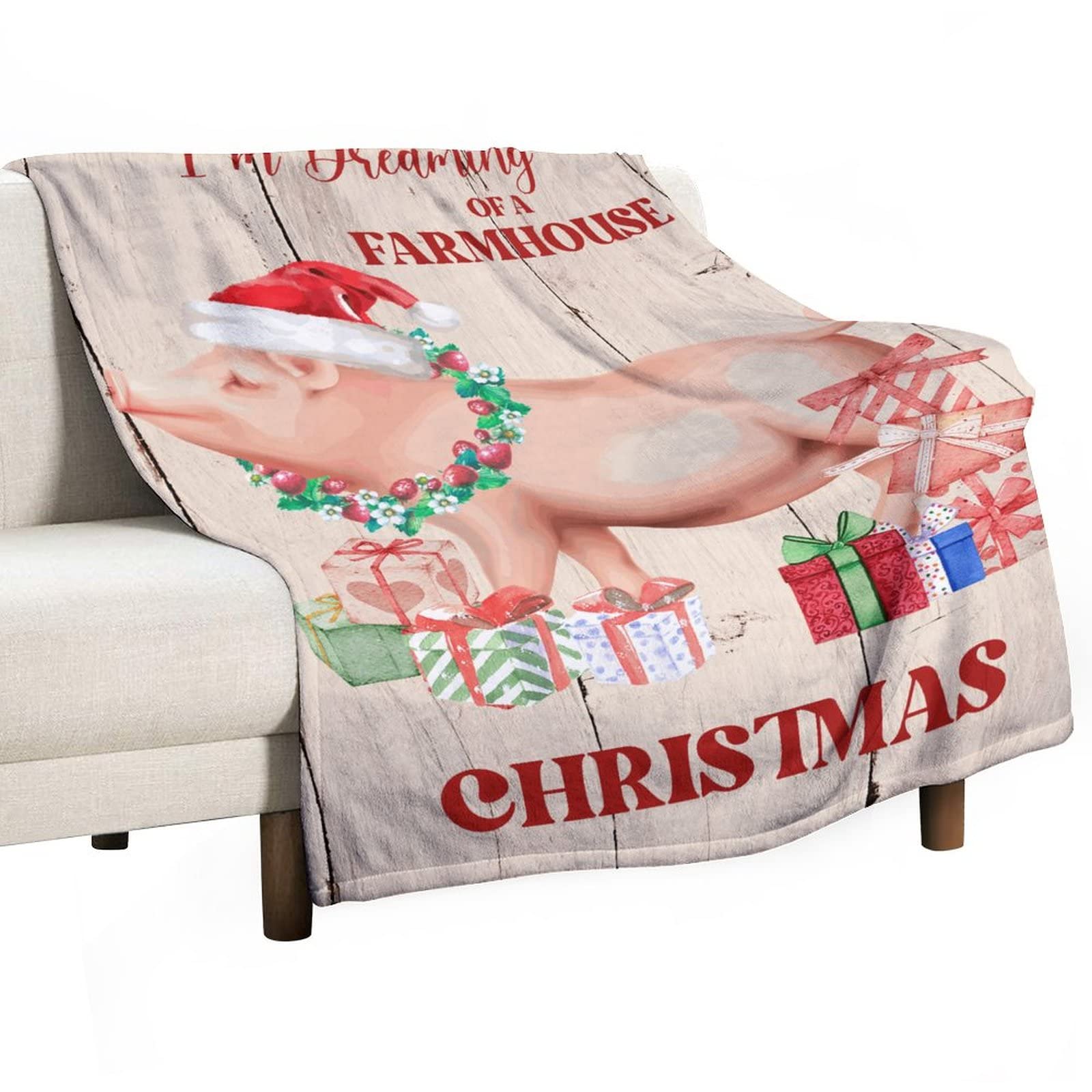 Couverture de canapé flanelle double face fini les soirées d'hiver froides avec ce plaid Noël