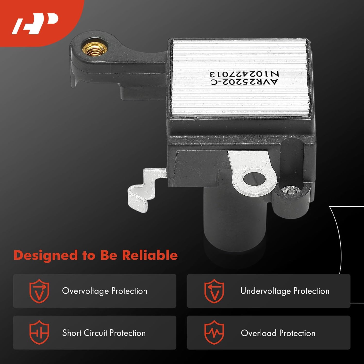 A-Premium Alternator Voltage Regulator Compatible with Ford Focus 2012-2025 1.0L, Grand C-Max C 2012-2025 1.0L, 13.7V B-Circuit 13.7 Vest