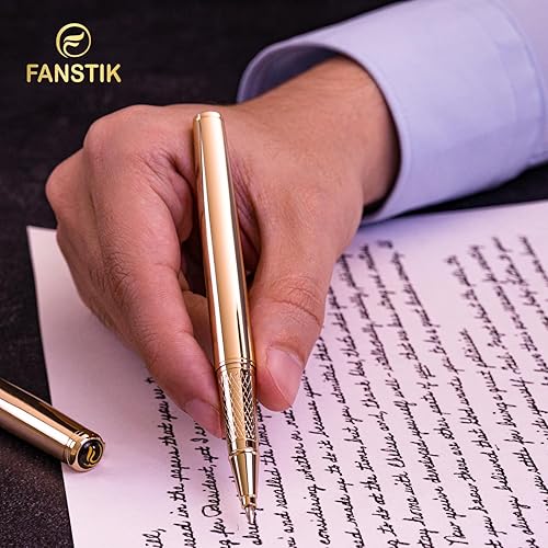 Miniatura 7 de Bolígrafo Rollerball de lujo dorado personalizado, juego de regalo elegante para mujeres, chapado en oro real de 24 quilates, juego de regalo de