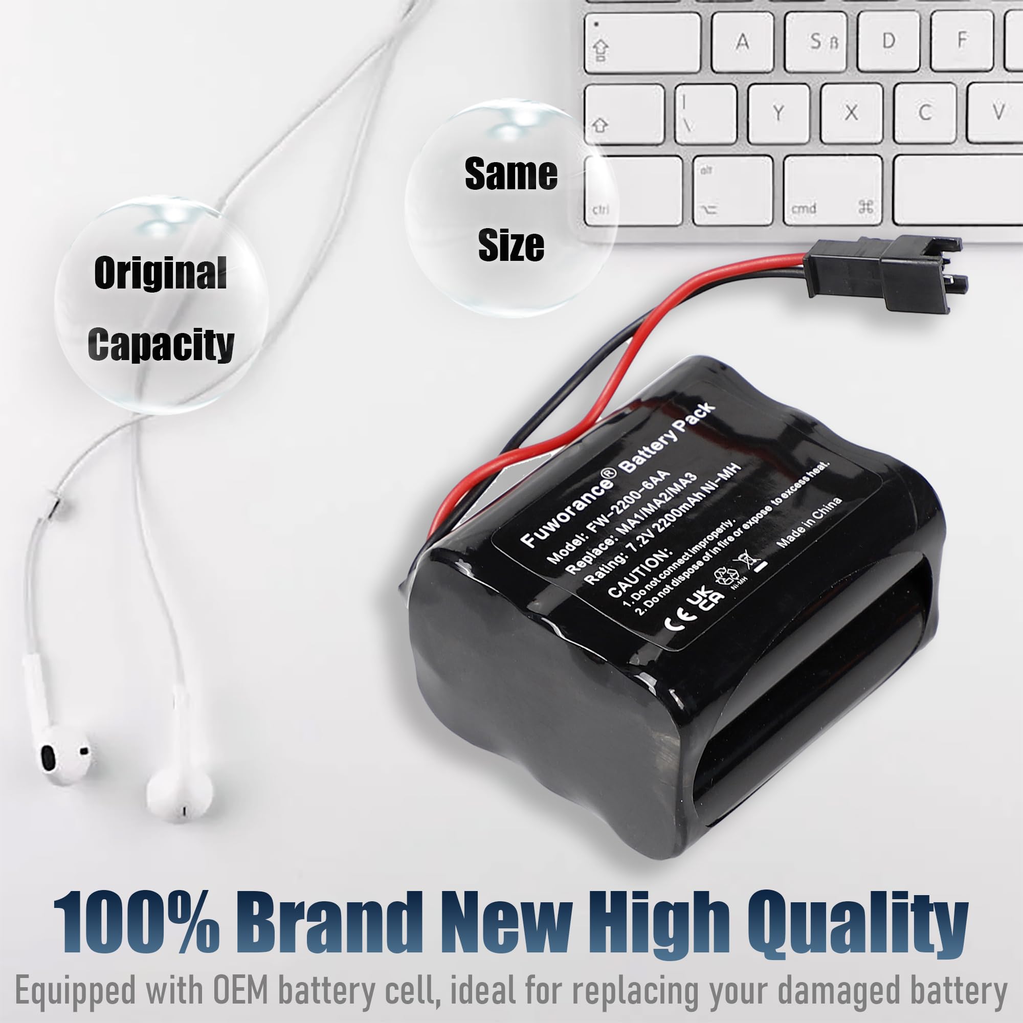 2200mAh 7.2V 15.84Wh Batterie Compatible avec Tivoli PAL/iPAL Radio MA-1, MA-2, MA-3 Audio Ni-MH Batteries Pack Batteries+Boîte à Outils