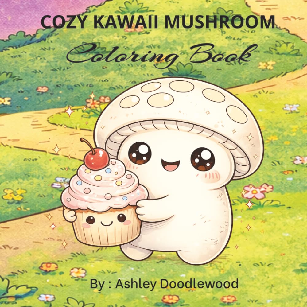 Cozy Kawaii Mushroom Coloring Book: Coloring Book About Adorable Mushrooms, Forest Creatures, and Enchanted Scenes for Relaxing Fun and more...8.5 x ... for vacations, holidays and free times