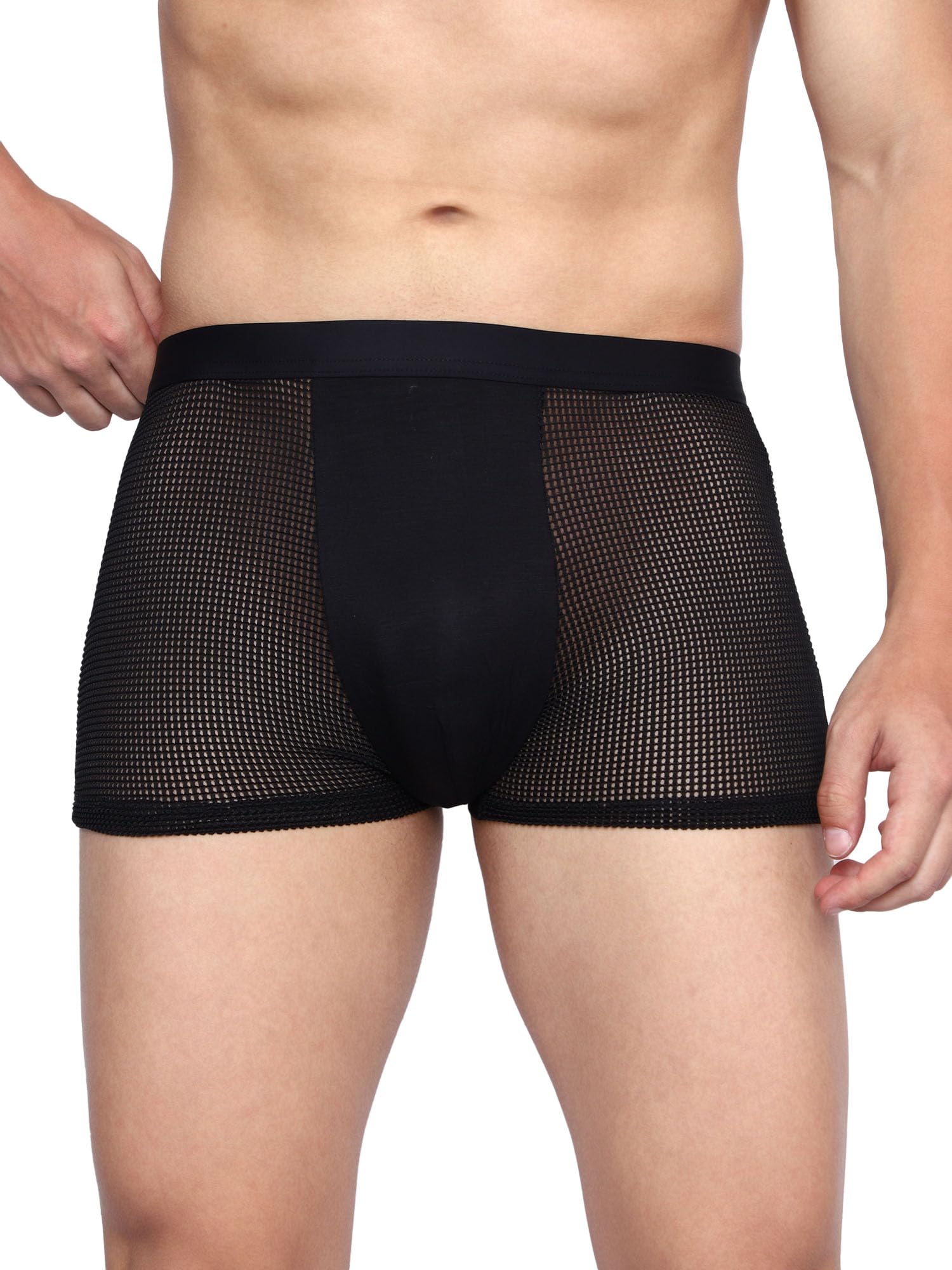 dharmnirdosh Parent Men Breathable Pouch Men Underwear Packs Mesh Boxer Briefs | Dots Printed |(Pack of 1) Moltycolor-picture-51