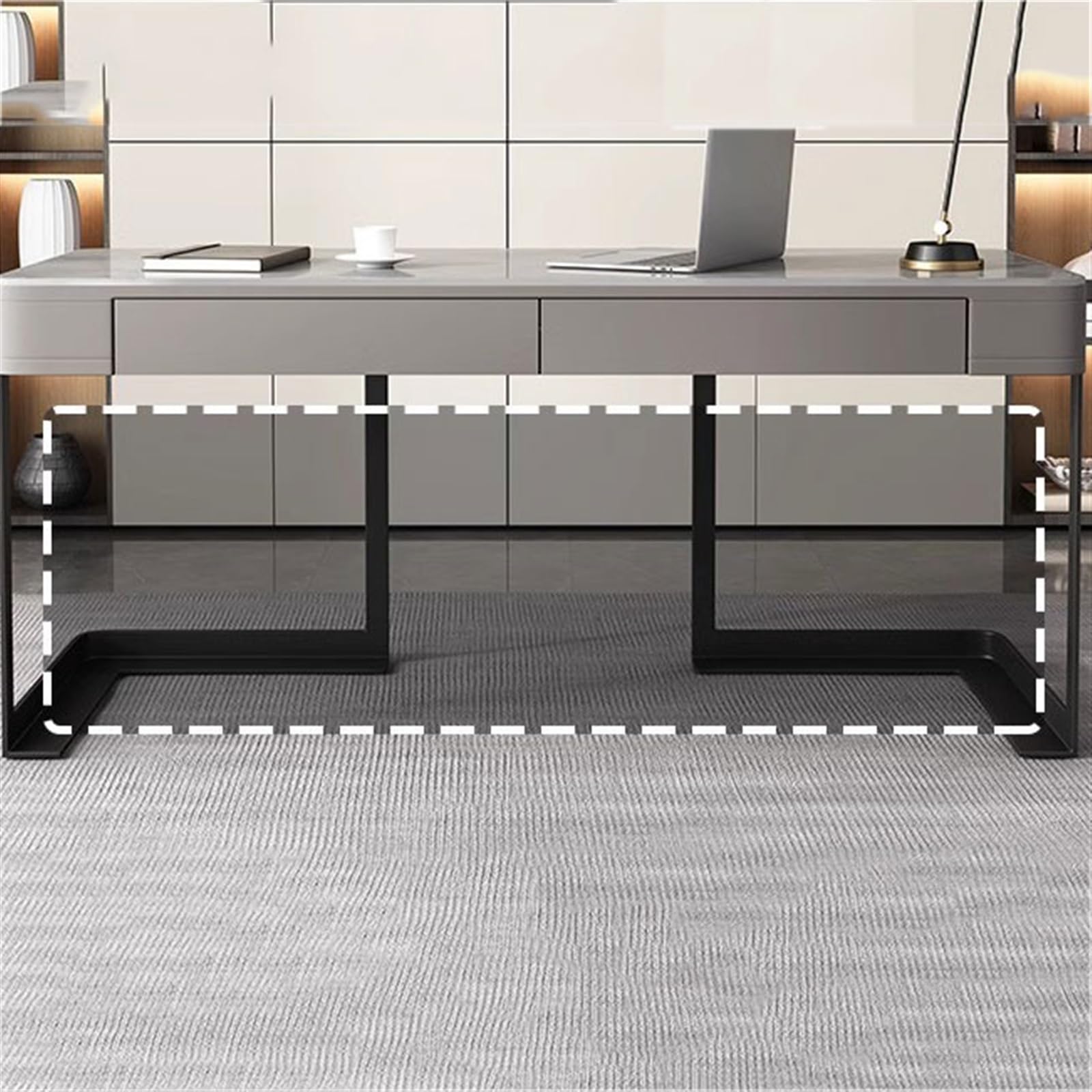 Prosty minimalistyczny błyszczący talerz rockowy biurko nowoczesne światło luksusowe gabinet dom mały pulpit komputer biurko pisanie biurko (160 x 60 x 75 cm)