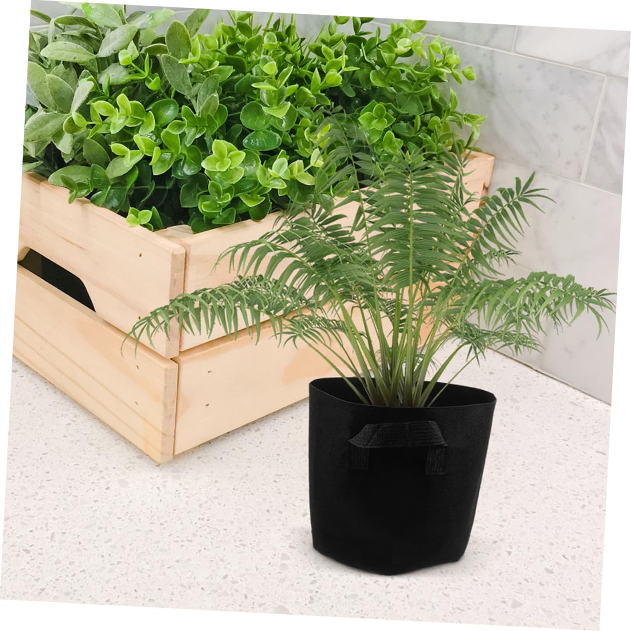 UPKOCH 5piezas Cultivo de Plantas Macetas de No Tejida Asas Gran Capacidad para Jardín Exterior Bolsas para Cultivo de Patatas Transpirables Color