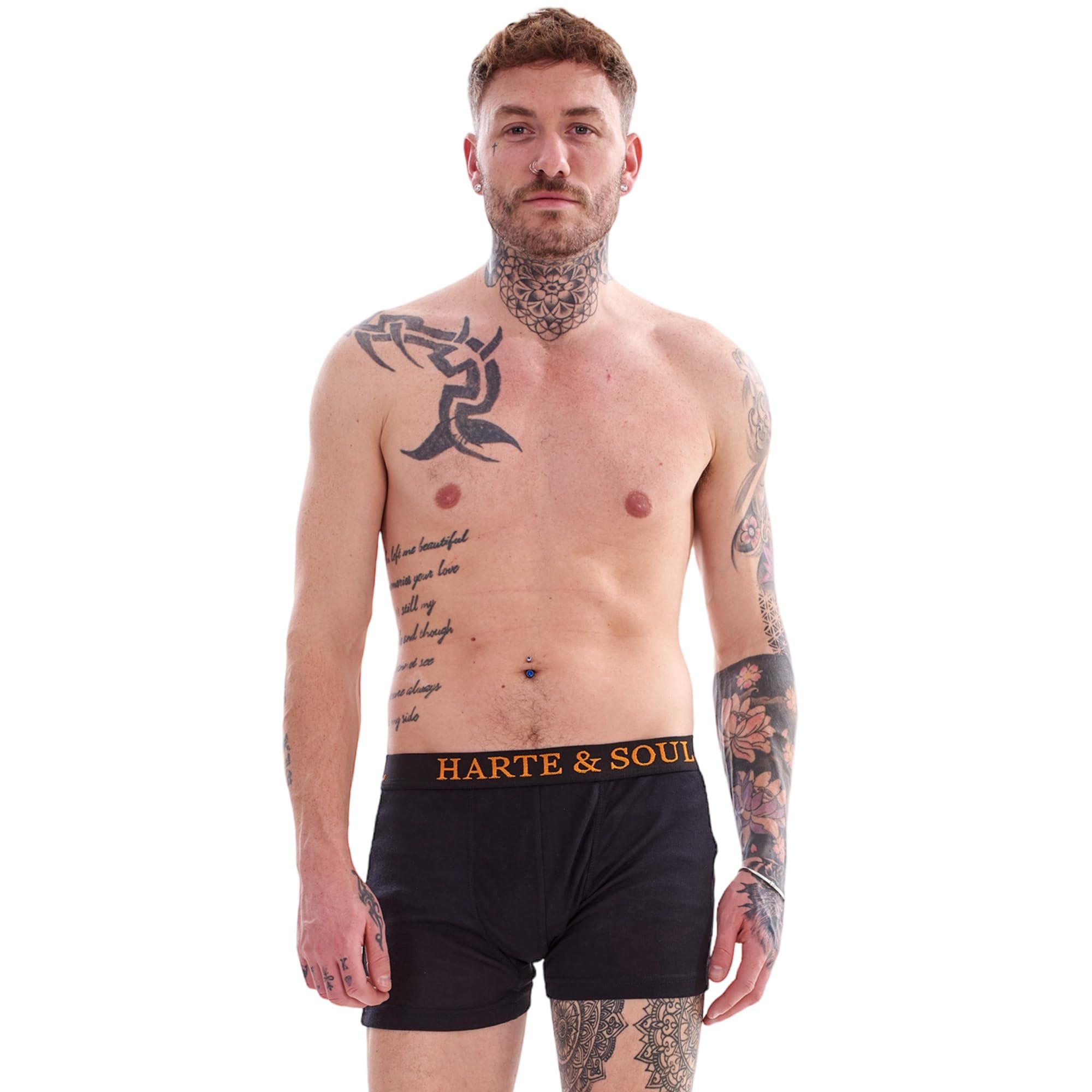 Harte & Soul Mens Bamboo Boxer Shorts - 12 Pack - Bamboo Viscose Cotton Blend - Elasticated Waistband - S M L XL 2XL (Black Pack, 2XL)