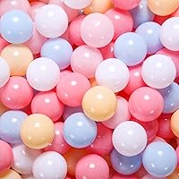 Vista 14 de Paquete de 100, 200, 500 pelotas para alberca de bolas, set de estrellas y redondas, sin BPA, sin ftalatos, no tóxico, a prueba de aplastamiento