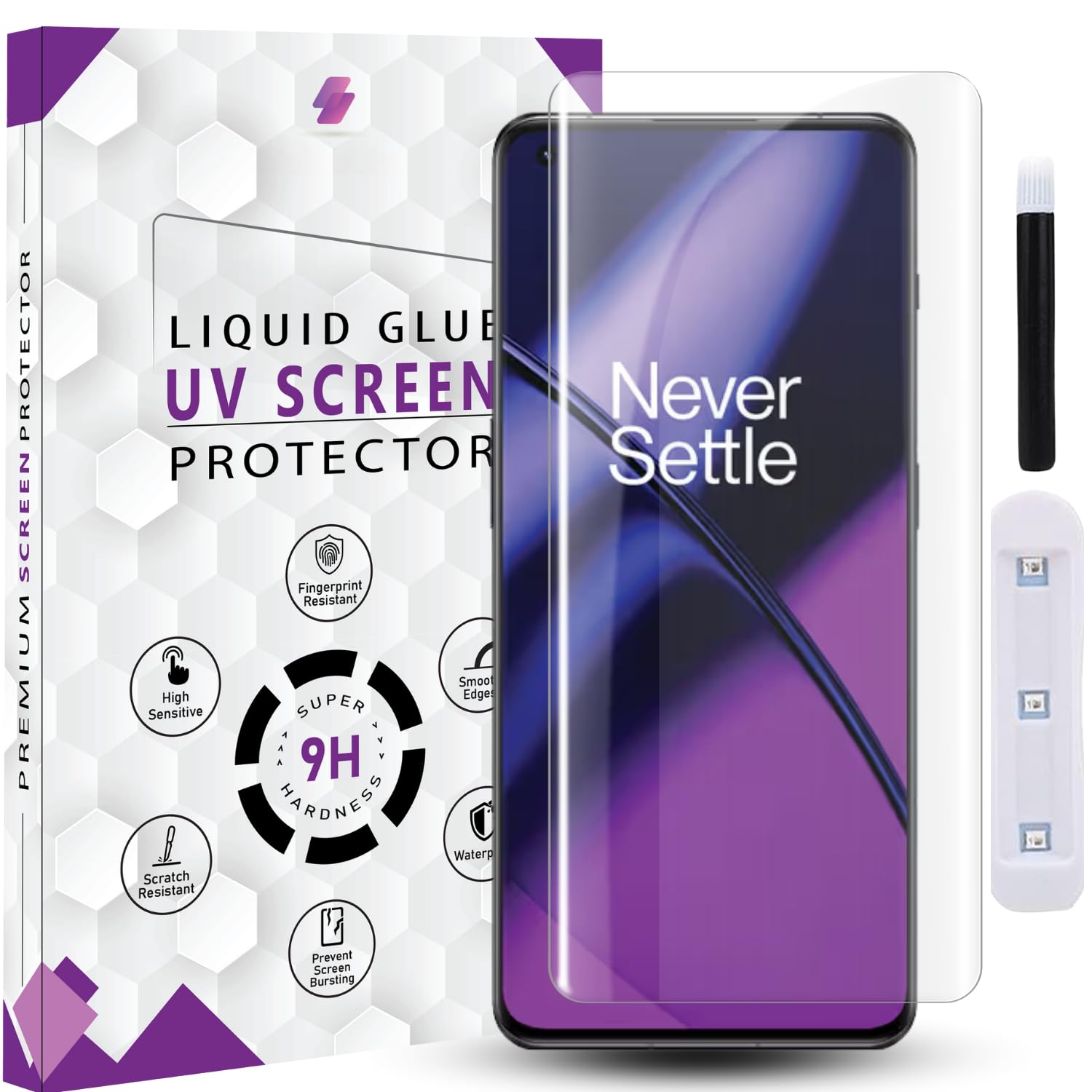 Premium HD+ UV Tempered Glass Protector For Oneplus 11 / Oneplus 11R (6.7 Inch, Pack of 1) Full Adhesive HD+ UV Curved Screen Protector Case Friendly HD Clarity with installation kit & Guide-picture-31
