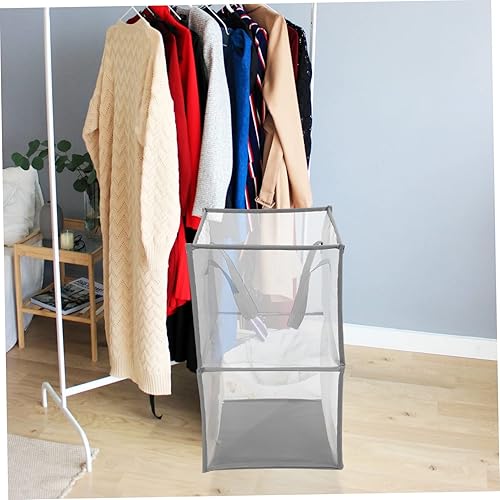 Miniatura 6 de Cesta plegable para ropa sucia, cestas de almacenamiento, cesta plegable de baloncesto, cesta de lavandería con ruedas, bolsa de malla para