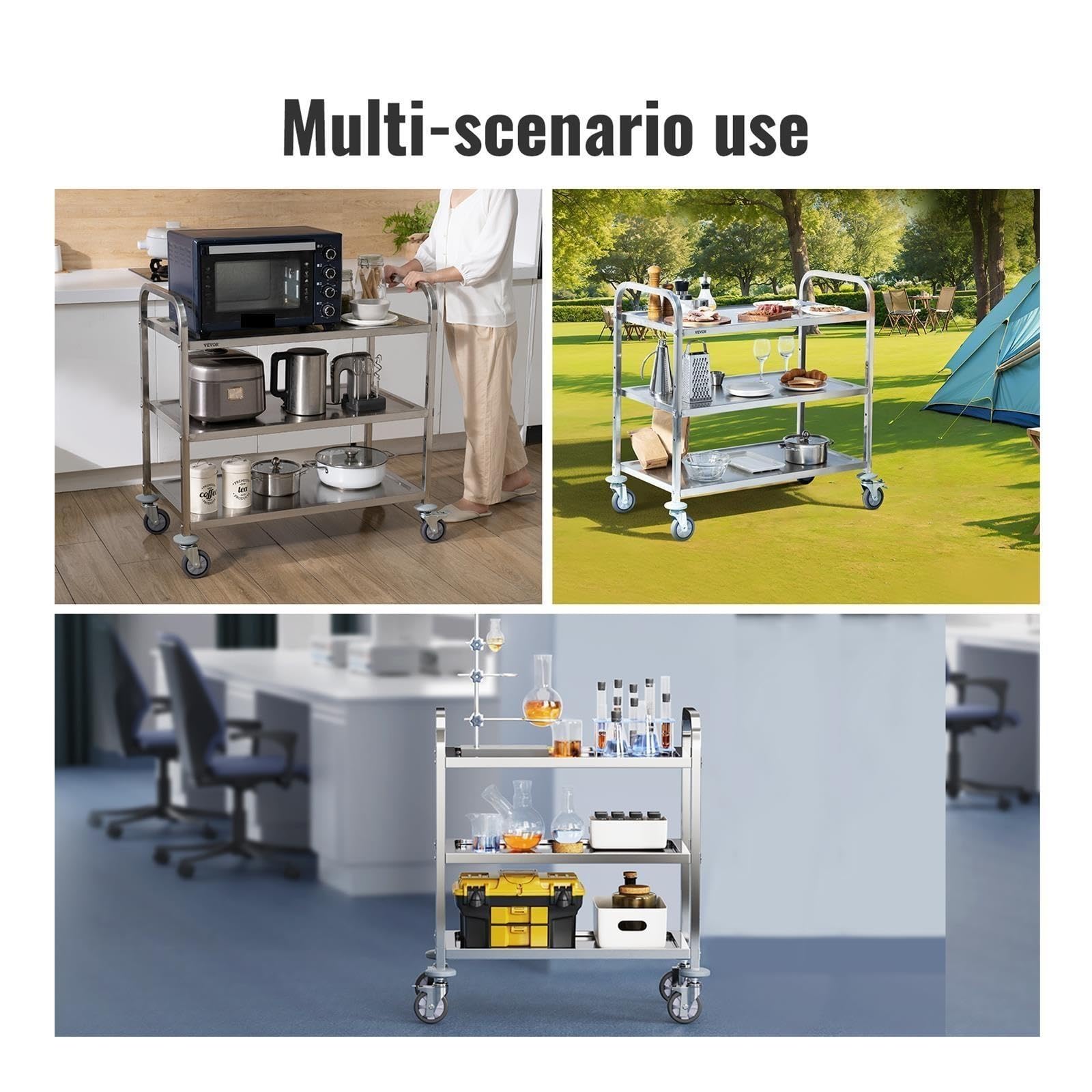 Carrello in acciaio inox Carrello In Acciaio Inox 3 Livelli