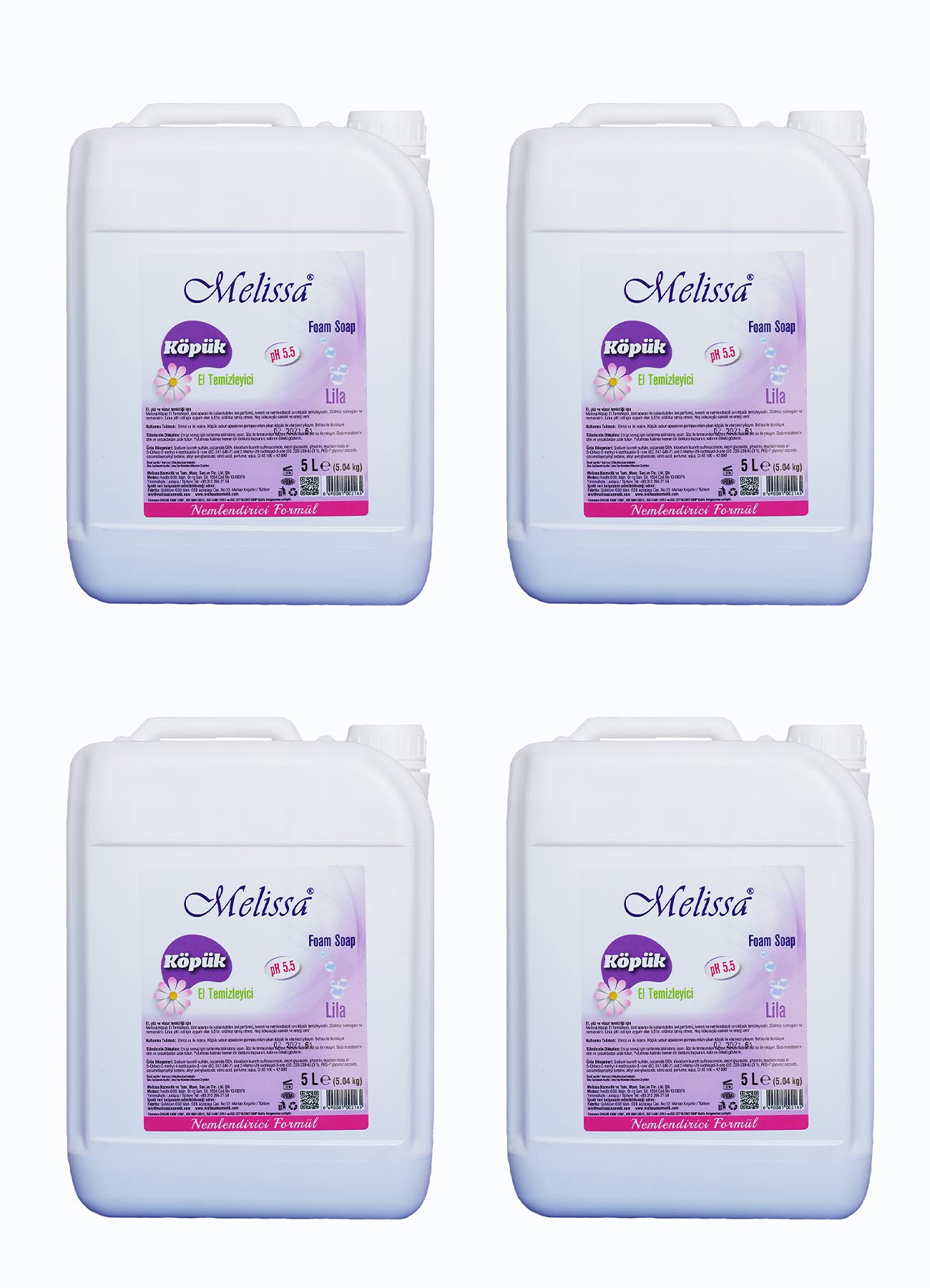 Melissa Köpük Sabun Lila 5 L * 4'lü paket