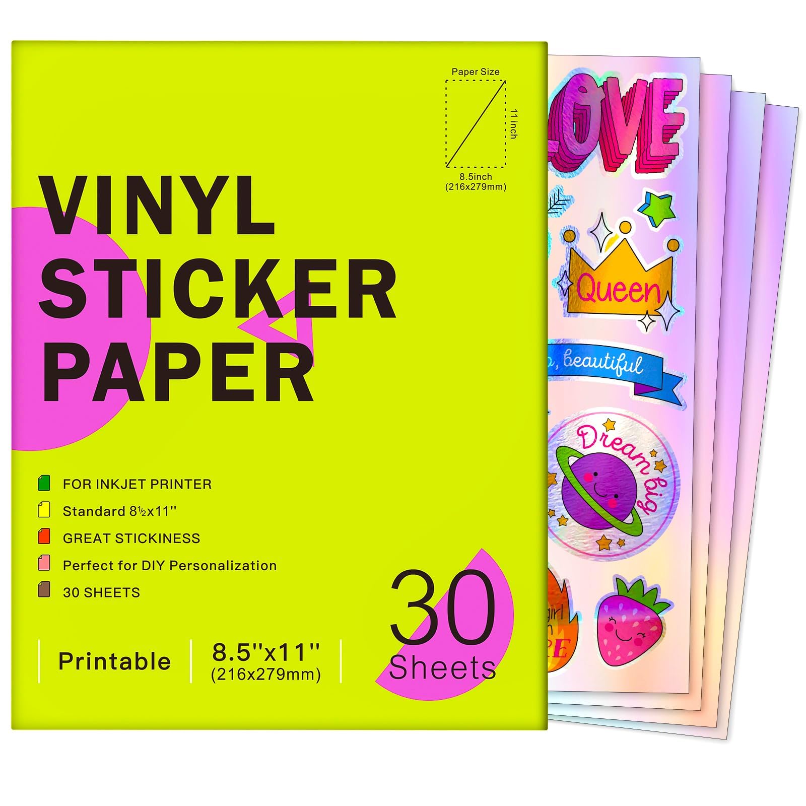 Papier vinyle holographique imprimable contre les bavures d'encre et décollements - 8