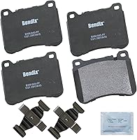 Vista 416 de Pastillas de Freno Delanteras Cerámicas Bendix Priority1 CFC430A para Modelos Selectos INFINITI G35, I30, Nissan 350Z, Altima, Juke, Maxima, Sentra