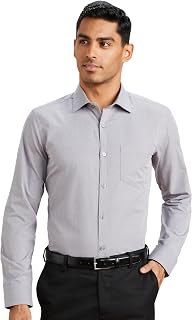 Amazon Brand - Symbol Men's Cotton Formal Shirt | Plain | Full Sleeve - Regular Fit (Available in Plus Sizes) Price In India