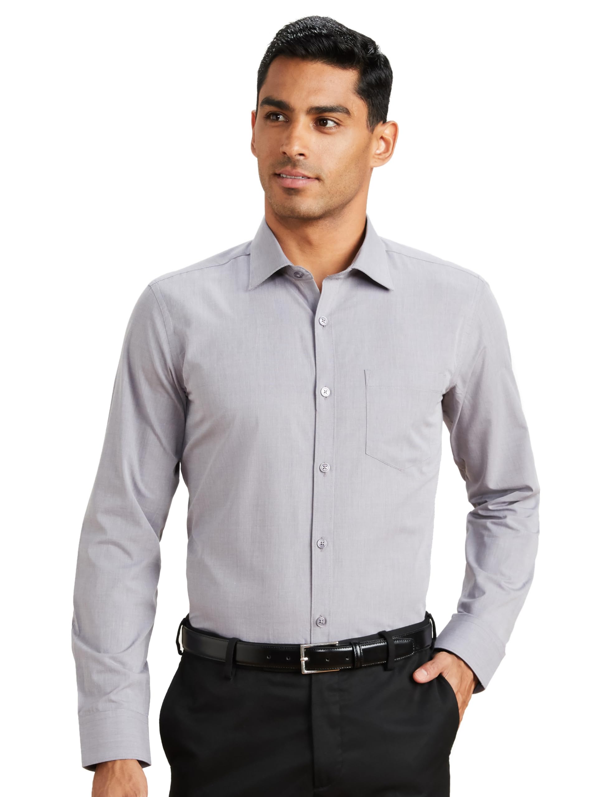 amazon brand - symbol Men's Solid Cotton Rich Formal Shirt | Plain | Full Sleeve-Regular Fit (Available in Plus Size and Combo Pack of 2)-picture-25