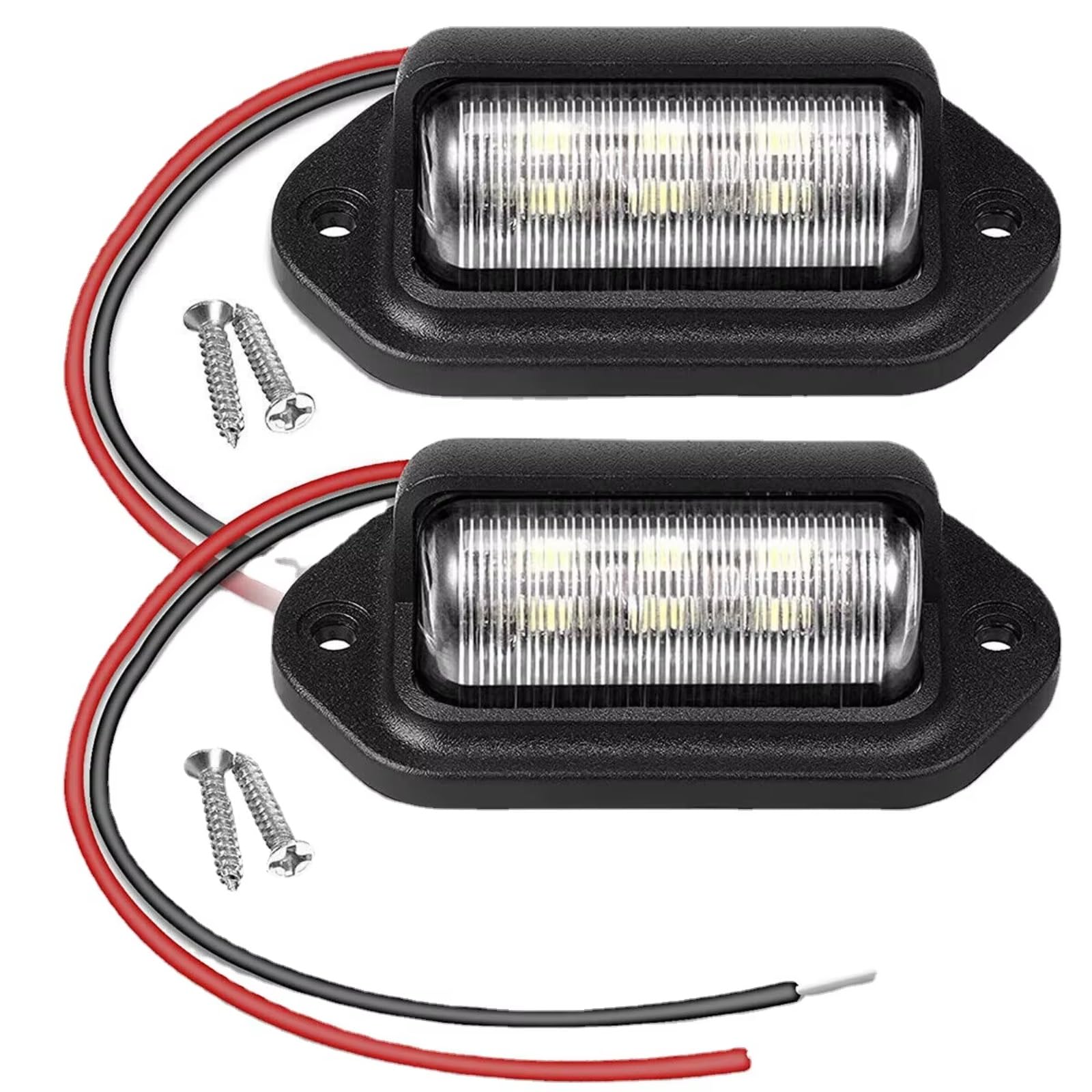Gruppo Ottico Posteriore Per auto camion rimorchi moto barca 2 X 12 V-24 V 6 LED numero targa luce lampada fanale posteriore universale Fanale Posteriore