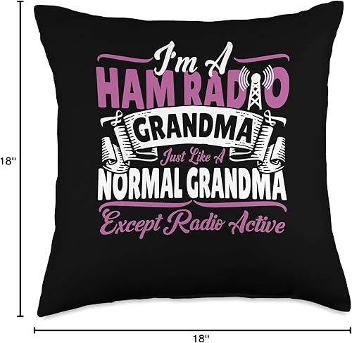Miniatura 4 de Signal Women Amateur - Almohada de radioaficionado con radio, 18 x 18, multicolor