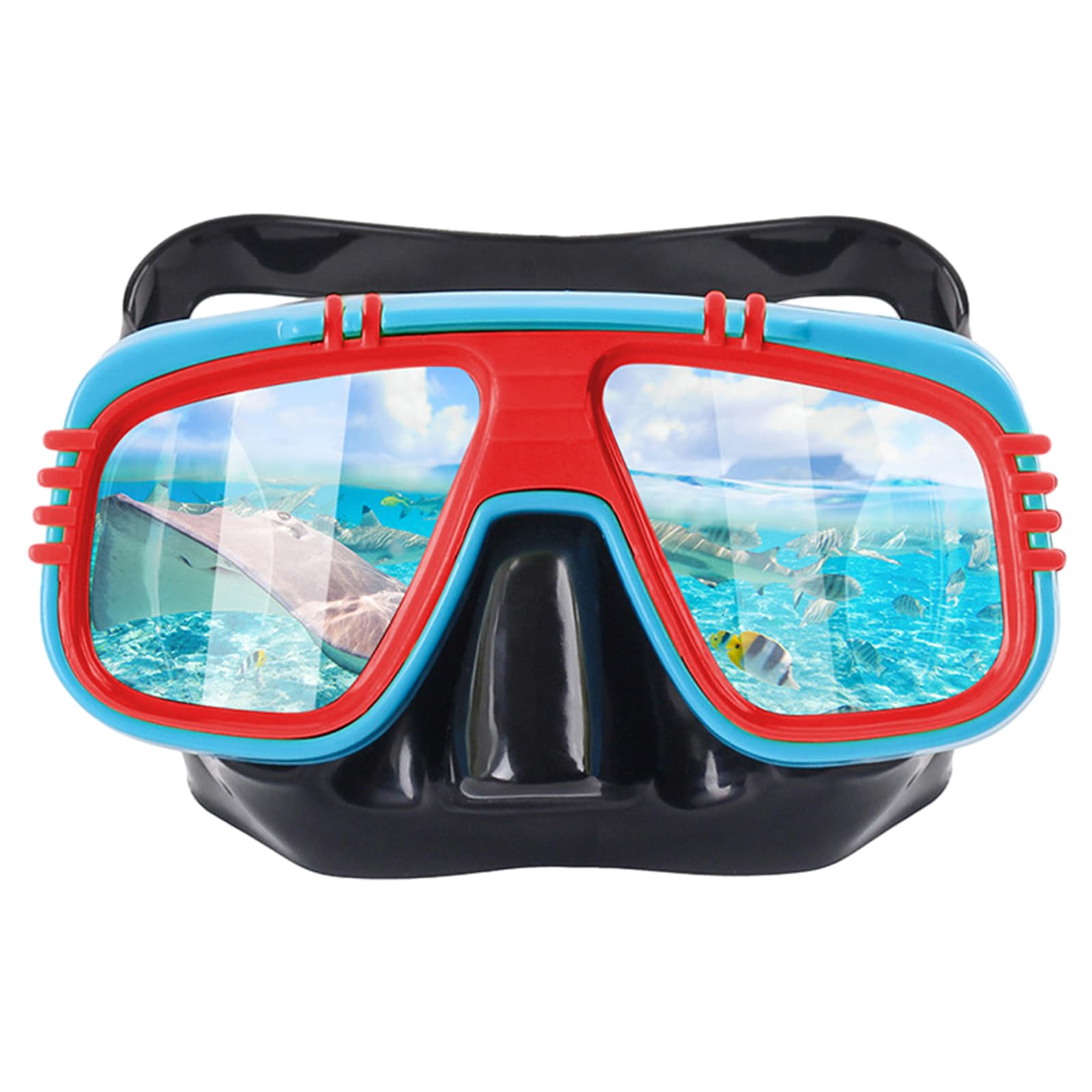 Máscara de buceo para adultos, máscara de esnórquel con cubierta de nariz, lente antivaho resistente a los impactos, gafas de esnórquel de natación, máscara de esnórquel de silicona impermeable para