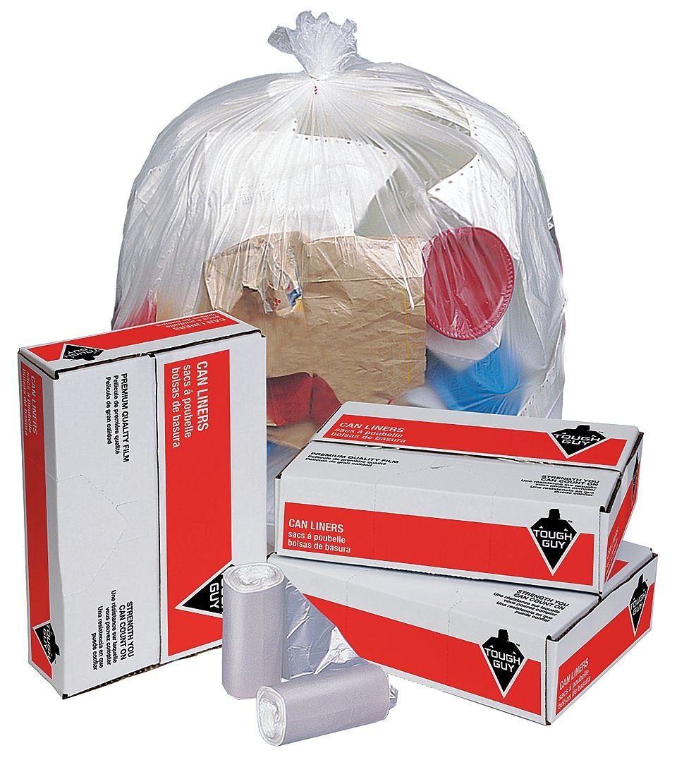 Trash Bags, 60 gal, 15 Micron, PK200