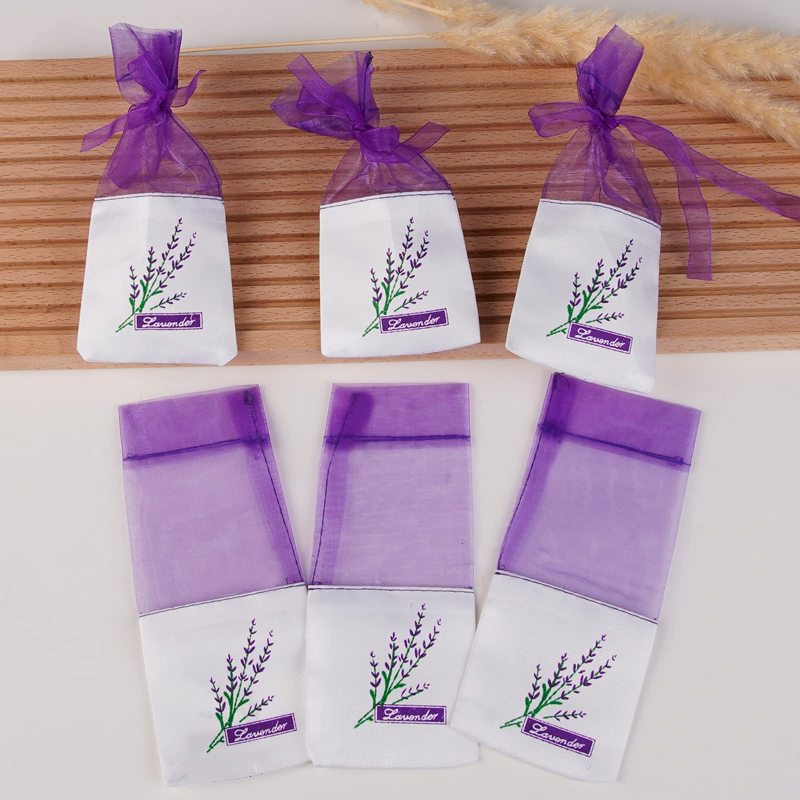 Sachet Pour Lavande Vide 24 Pièces Sacs Lavande Sachet Sacs Vides Violet Cordon Coulissant Gauze Coton Pour Lavande Epices Et Herbes Y Lavande Séchée