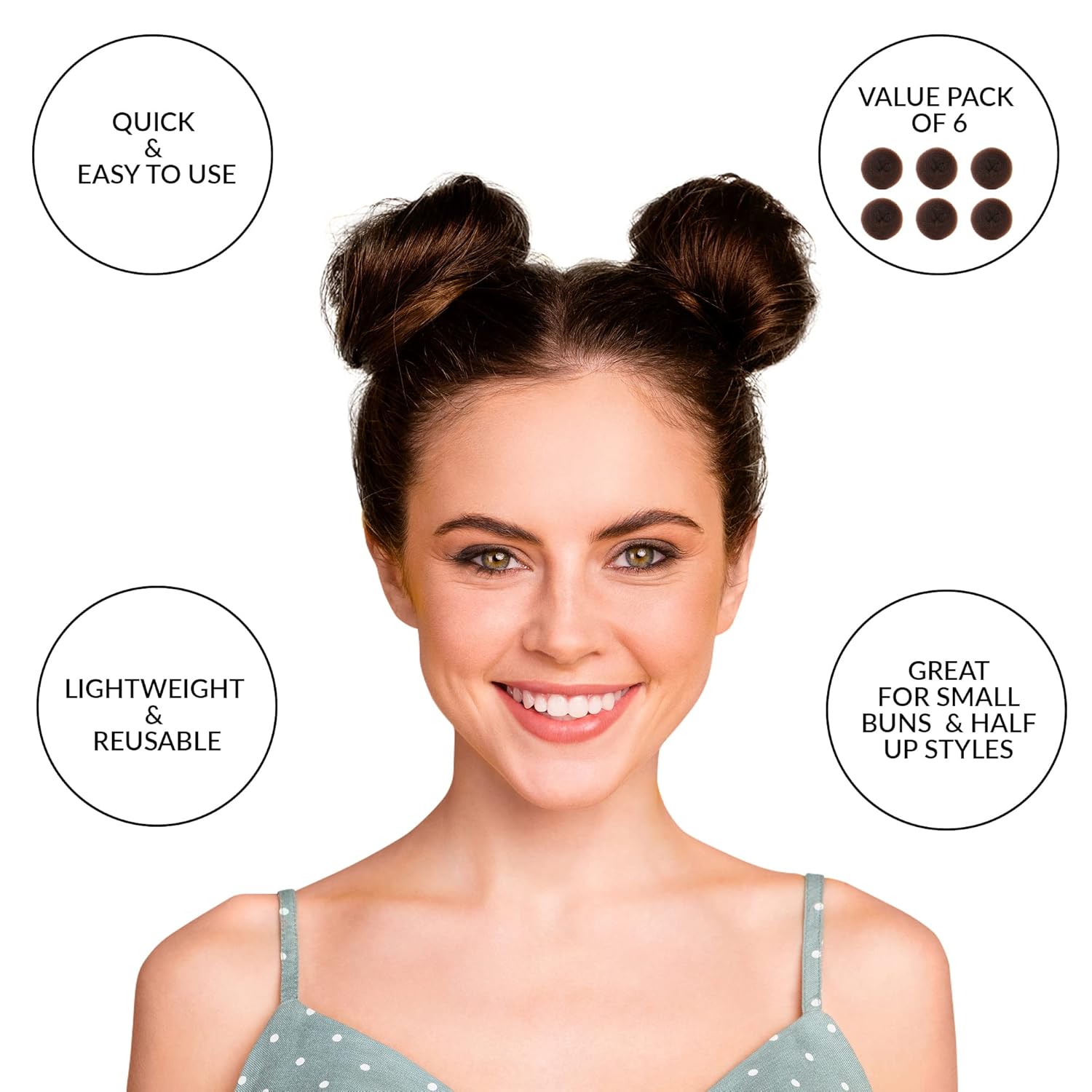 Buy Styla Hair Donut Hair Bun Maker for Kids, Ballet Buns Maker for