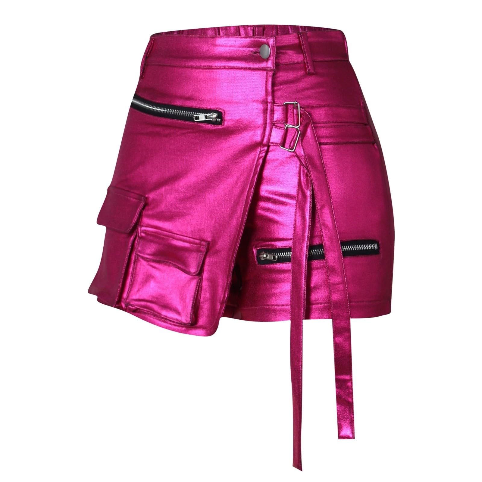 Pantalones Mujer Chandal, Shorts Mujer Lino, Cargo Verano con Cintura EláStica Alta Y Bolsillos AsiméTricos A La Moda Pantalon Corto Deporte Shorts PantalóN CháNdal