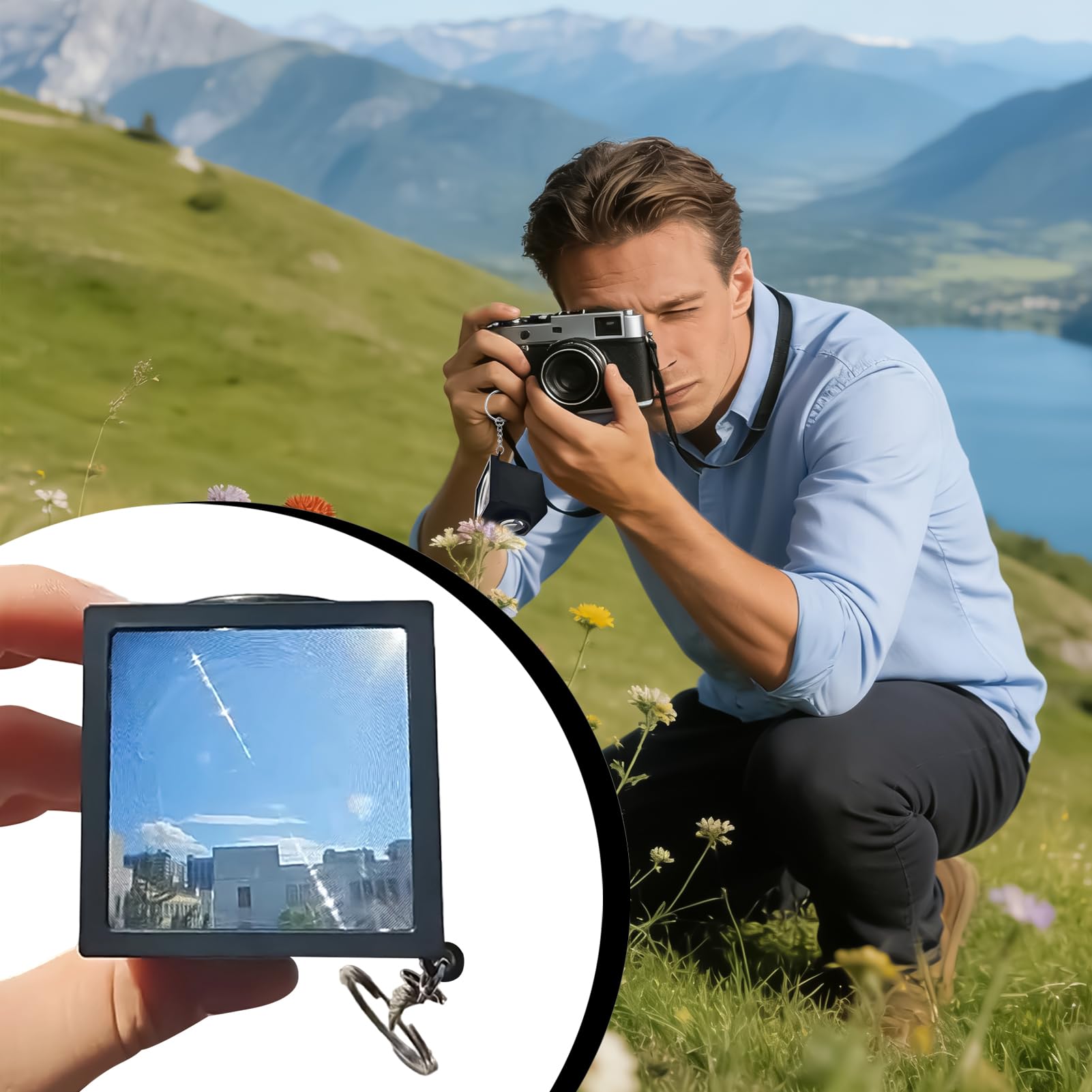 Mirino Ottico - Schermo Di Visione Luminoso Stampato In 3D,Mirino Esterno Ottico Per Fotocamera A Livello Della Vita - Per La Fotografia Di Strada E La Fotografia Di Paesaggio