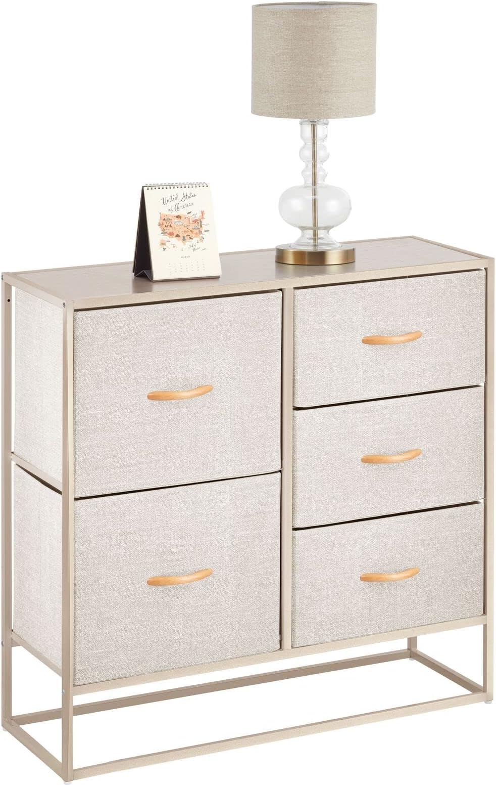 Amazon.com: mDesign Tall Modern 5-Drawer Dresser Storage Chest - Sturdy ...