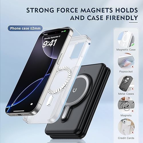 Miniatura 4 de Cargador inalámbrico para iPhone - Estación de carga 3 en 1 para dispositivos Apple para iPhone 17, 16, 15, 14, 13, 12 Pro Max Plus, almohadilla de