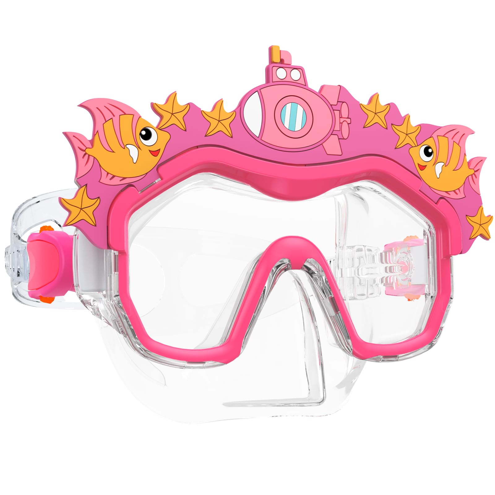 Gafas de Buceo,VUENICEE Máscara de Buceo Infantil para Niños y Niñas de 4-12 Años,Máscara Antiniebla Cristal Templado,Gafas de Natación con Cubierta de la Nariz para Esnórquel,Natación