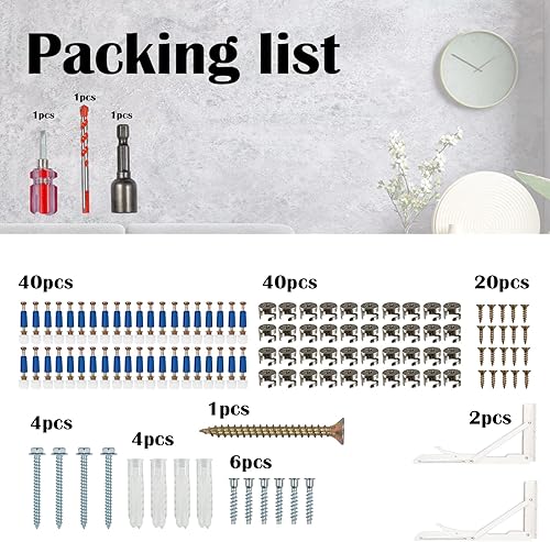 Miniatura 16 de Pmnianhua Escritorio flotante, mesa plegable de 41 pulgadas para montar en la pared, escritorio plegable para computadora portátil con estantes de