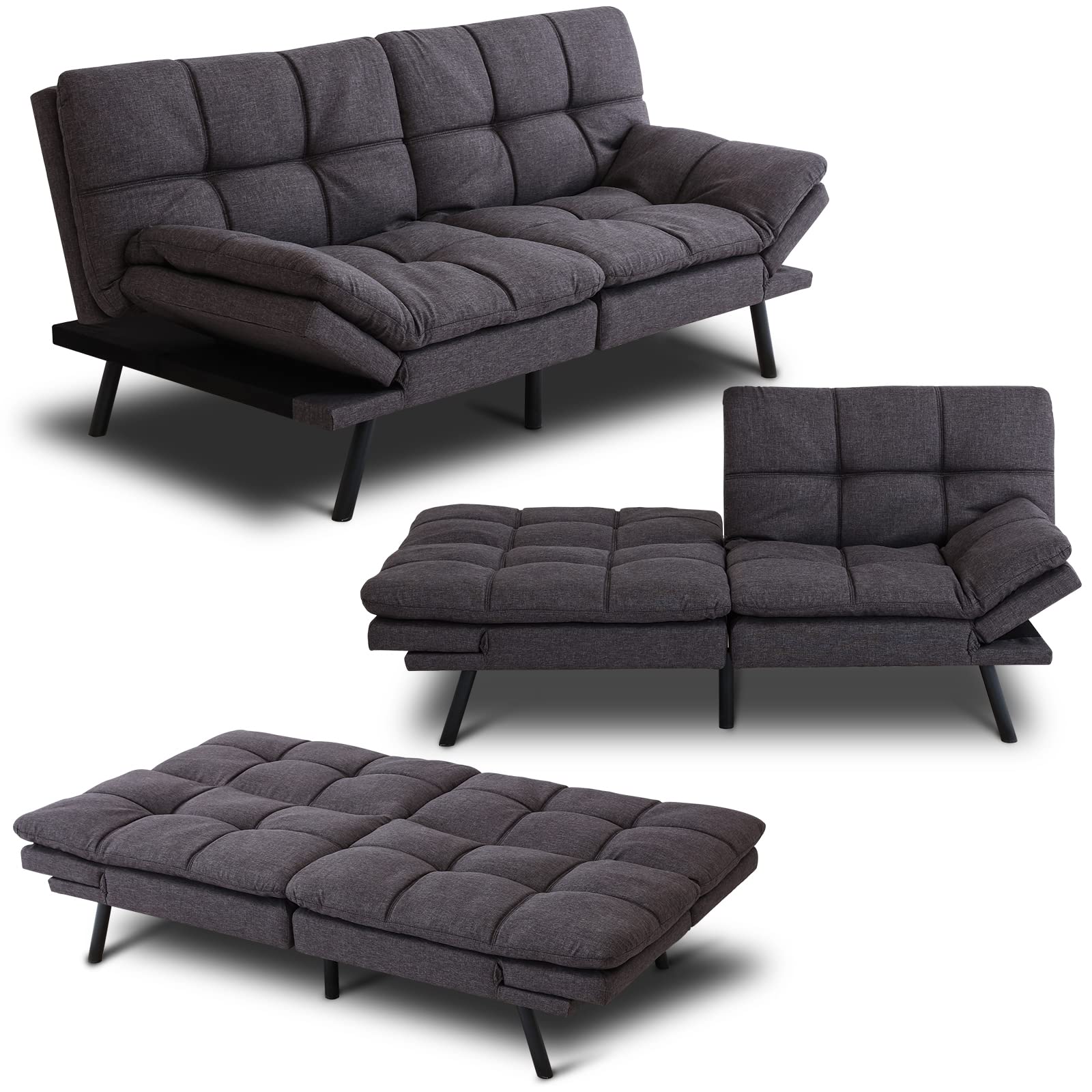 Buy MUUEGM Futon Sofa Bed,Convertible er Sofa,Ergonomic Foldable