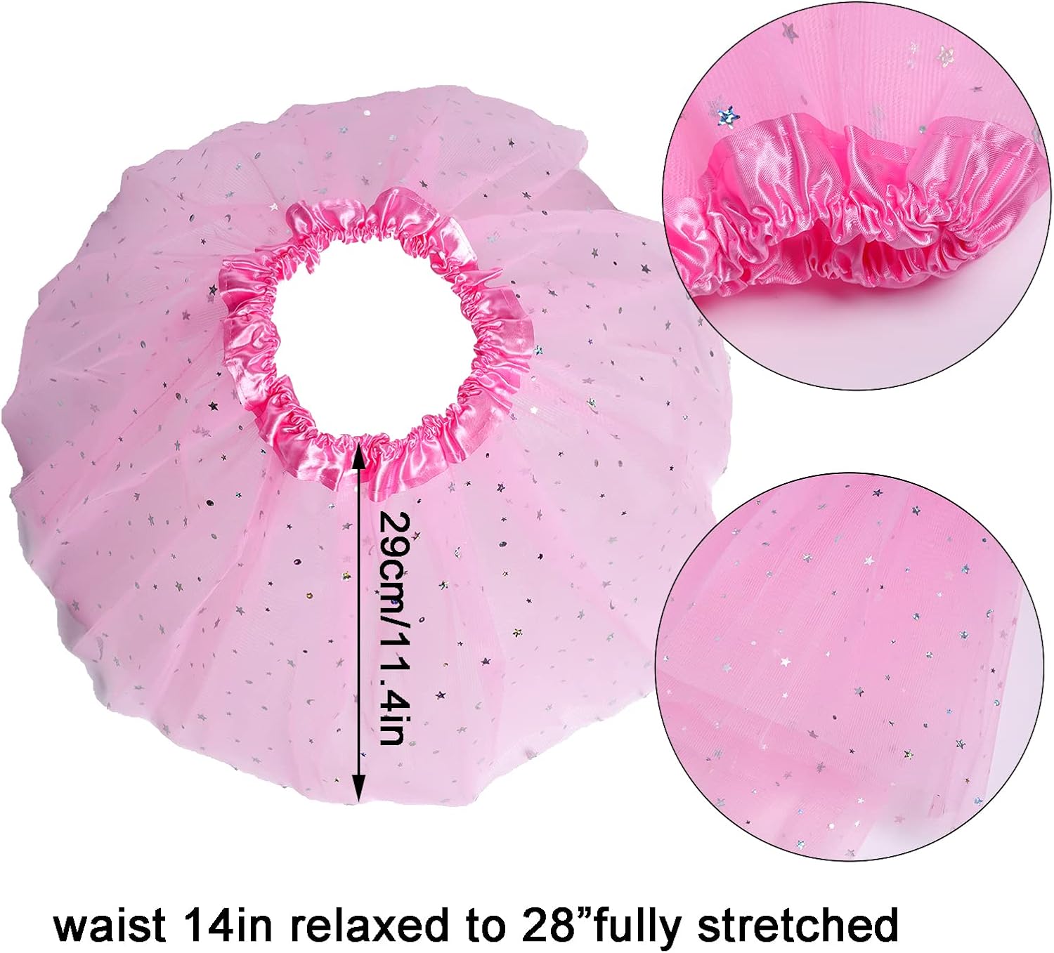 Pink Pig Costume Tutu Set Pig Ears Headband and Tail Nose Bow Tie Paws Tutu Skirt Animal Fancy Cosplay Accessories for Halloween Christmas Carnival Party - Image 3