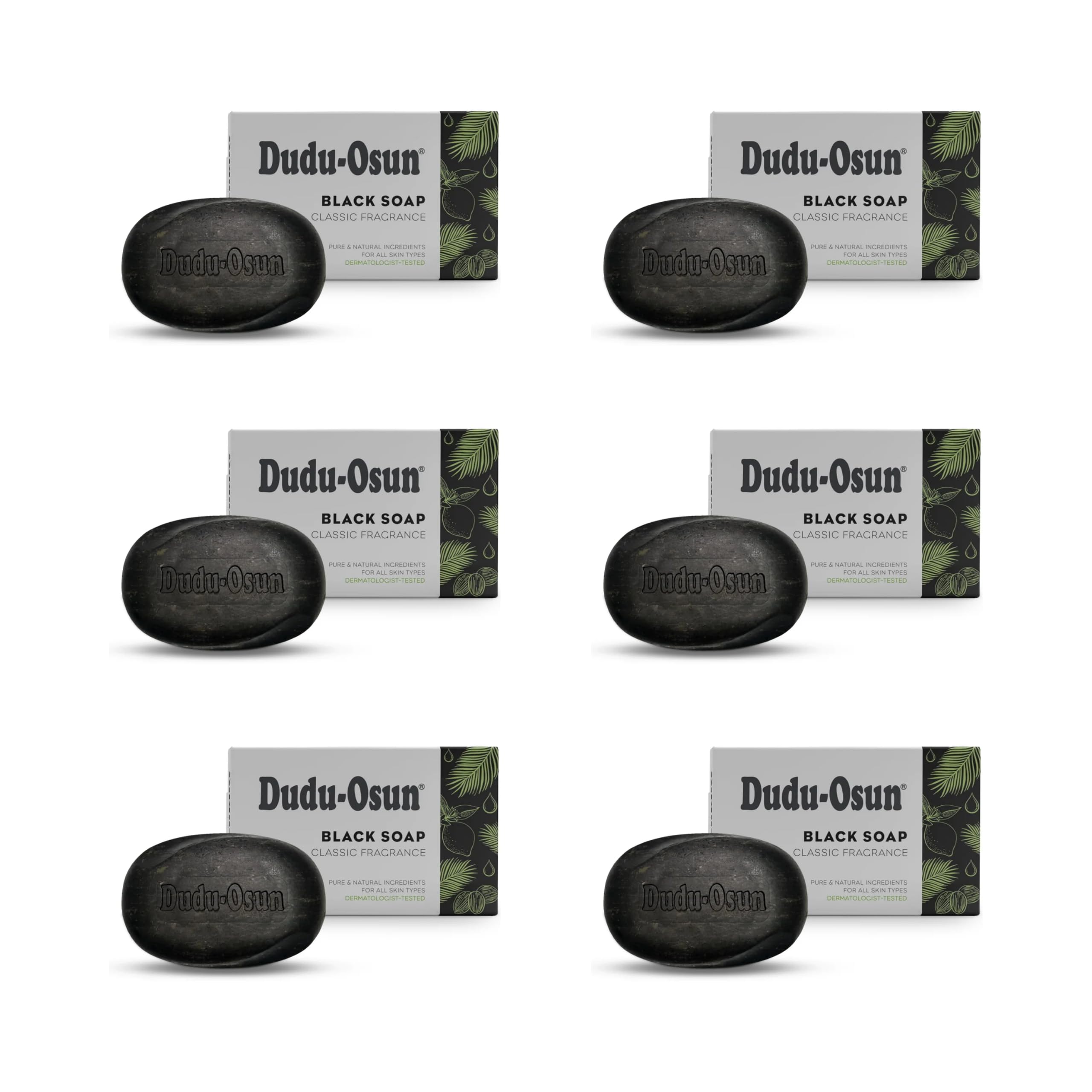 Dudu Osun Tropical African Black Soap, 6 x 150g