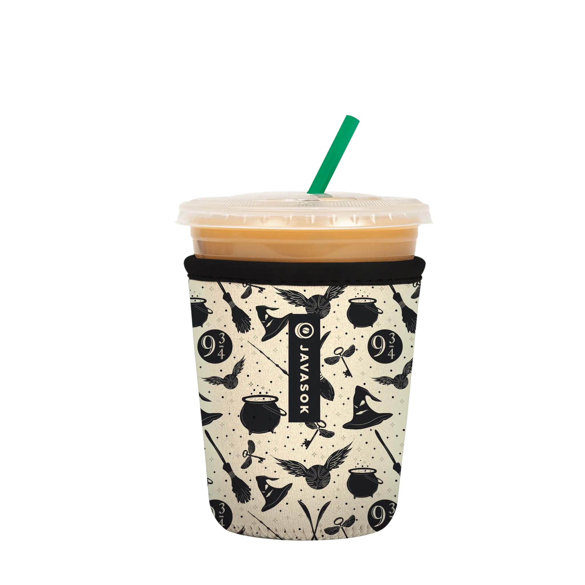 Sok It JavaSok Iced Coffee &amp; Cold Soda Insulated Neoprene Cup Sleeve (Wizard's Walk, Small: 16-20oz)